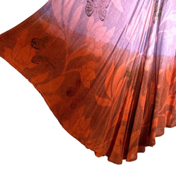 Pacific Batik Womens Fairycore Coverup Dress OS Purple Butterfly Vacation Resort - Picture 5 of 13